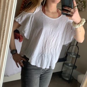 Express open shoulder tee